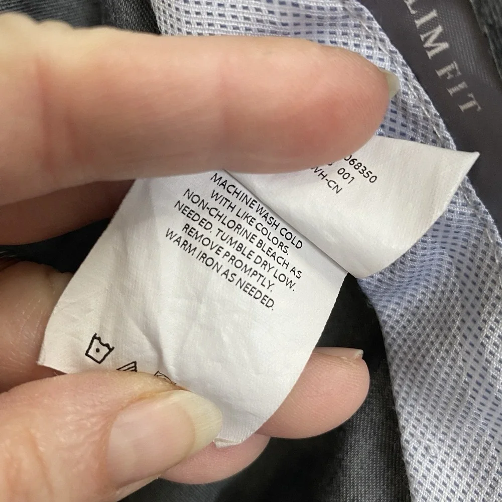 J.M. Haggar Men's Black Flat Front Premium Comfort Fit Dress Pants Sz 38x32 SLIM